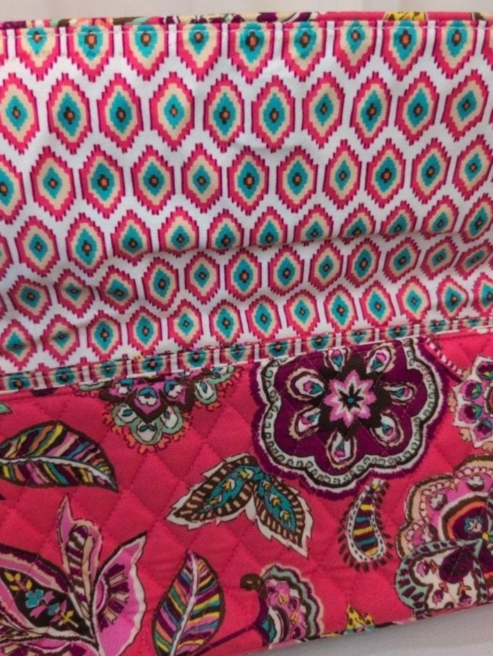 Vera Bradley Love Knot Pink Floral Paisley Tote Shoulder Bag Clutch - Picture 6 of 8